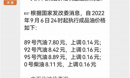 天津最新油价92汽油价格什么时候调整-天津92油价调整时间表